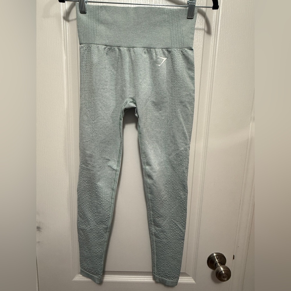 Gymshark vital‎ seamless Leggings women’s S mint marl green athleisure EUC